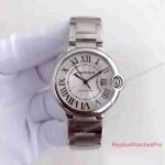 Replica Ballon Bleu De Cartier Stainless Steel Watch Silver Dial Mens Watch